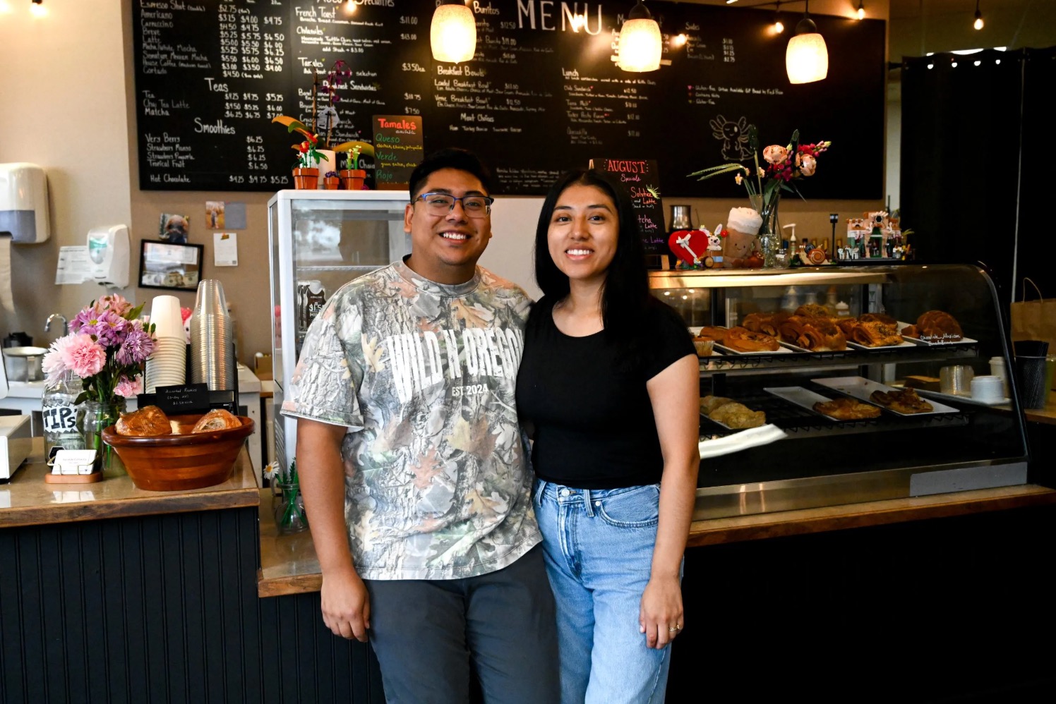 Jeshua Castellanos and Analley Sanchez, owners of Xocolate Coffee Co.